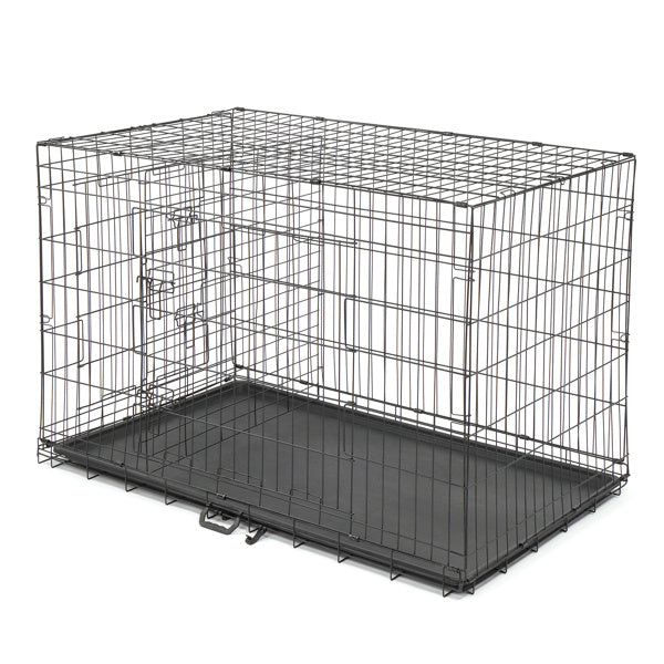 48" Pet Kennel Cat Dog Folding Steel Crate Animal Playpen Wire Metal Doba